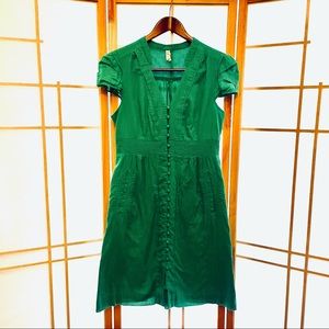 Green Maeve dress from Anthropologie